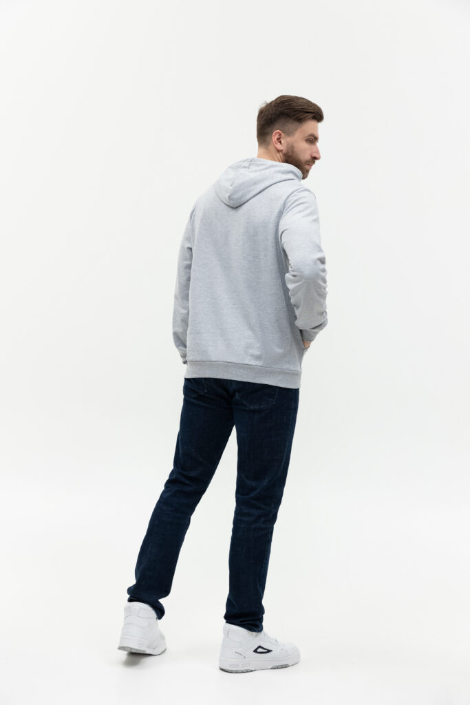 Худи унисекс с именной вышивкой (Серый меланж)