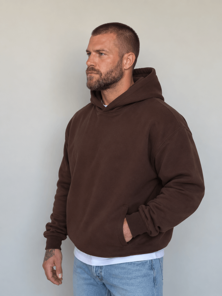 Худи унисекс «Премиум» с начесом с именной вышивкой (Шоколад)